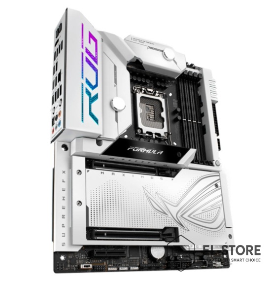 Płyta główna ASUS ROG MAXIMUS Z790 FORMULA, socket LGA 1700, z białymi elementami chłodzącymi.